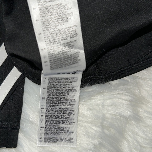 NWT Adidas Climalite Black Stripe Leggings - Picture 7 of 7